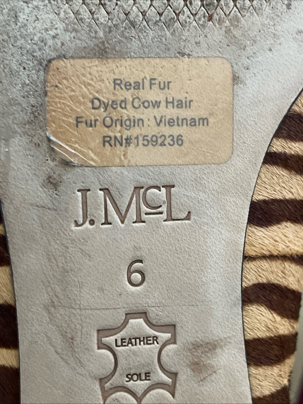 J. McLaughlin Zebra Calf Hair Tassel Loafers Leather Flats Women’s Size 6 - Picture 12 of 16